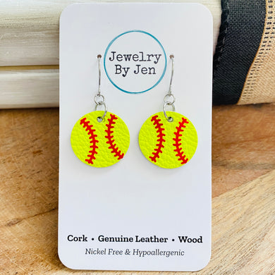 Softball Earrings: Small