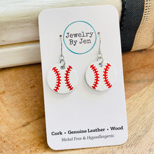 Load image into Gallery viewer, Baseball Earrings: Small
