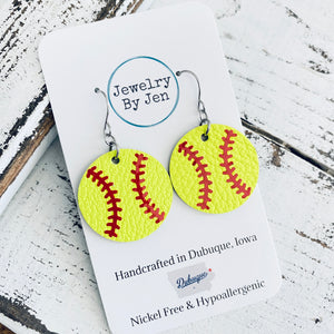 Softball Earrings: Medium