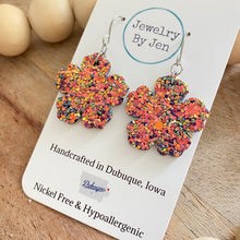 Load image into Gallery viewer, Sue’s Forget Me Not Earrings: Chameleon Glitter