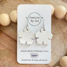 Load image into Gallery viewer, Sue’s Forget Me Not Earrings: White