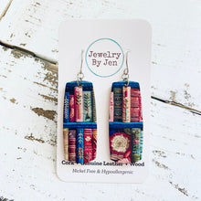 Load image into Gallery viewer, Bar Earrings (Medium): Library Books