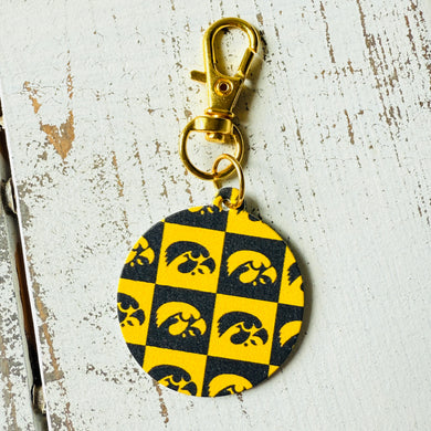 Iowa Hawkeyes Checkerboard Keychain