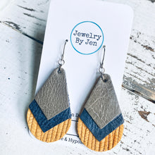 Load image into Gallery viewer, Stacked Teardrop: Grey, Navy &amp; Mustard