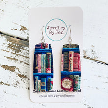 Load image into Gallery viewer, Bar Earrings (Medium): Library Books