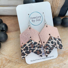 Load image into Gallery viewer, Double Chevron: Rose Gold &amp; Cheetah Cork