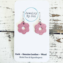 Load image into Gallery viewer, Blossom Cutout Earrings: Bubblegum Pink Saffiano