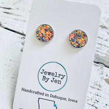 Load image into Gallery viewer, Stud Earrings: Chameleon Glitter