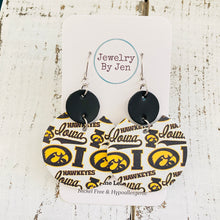 Load image into Gallery viewer, Iowa Hawkeyes Collage &quot;Luna&quot; Earrings