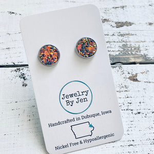 Stud Earrings: Chameleon Glitter