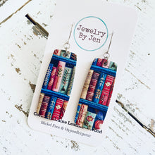 Load image into Gallery viewer, Bar Earrings (Medium): Library Books