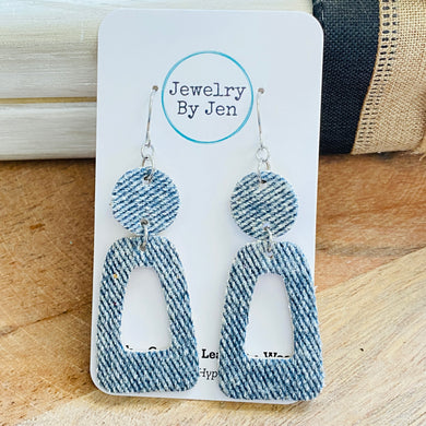 Trixie Earrings: Blue Denim