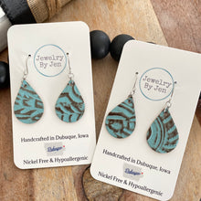 Load image into Gallery viewer, Small Teardrop: Turquoise Tooled