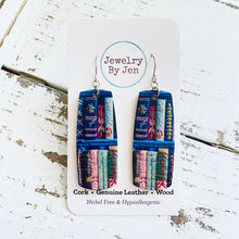Load image into Gallery viewer, Bar Earrings (Medium): Library Books