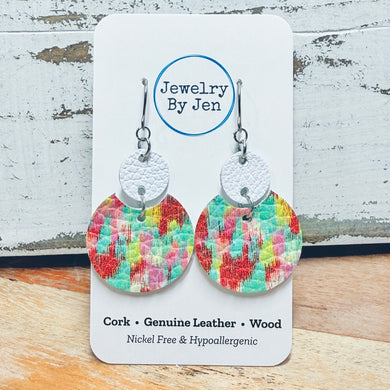 Luna Earrings (Medium Size): Spring Splash
