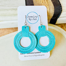 Load image into Gallery viewer, Embossed Rings: Turquoise
