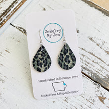 Load image into Gallery viewer, Small Teardrop: Camo &amp; Cheetah (LEATHER VERSION)