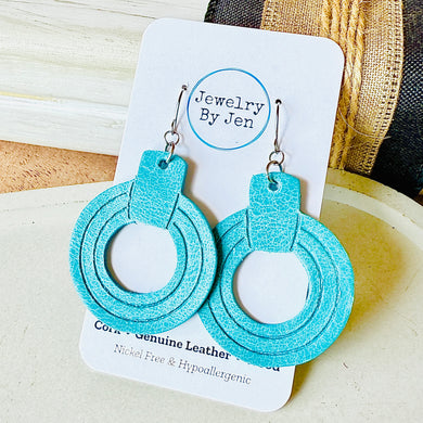 Embossed Rings: Turquoise