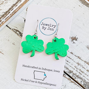 Shamrock (Small): Green Metallic Cork