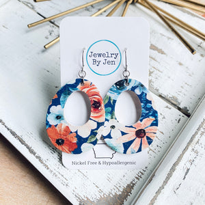Oval: Double Sided Royal Vintage Floral