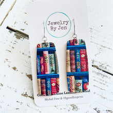 Load image into Gallery viewer, Bar Earrings (Medium): Library Books