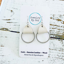 Load image into Gallery viewer, Twisted Hoop Earrings: Cream