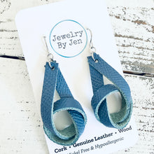 Load image into Gallery viewer, Knot Earrings: Denim Blue