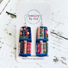Load image into Gallery viewer, Bar Earrings (Medium): Library Books