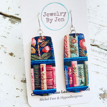 Load image into Gallery viewer, Bar Earrings (Medium): Library Books