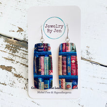 Load image into Gallery viewer, Bar Earrings (Medium): Library Books