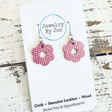 Load image into Gallery viewer, Blossom Cutout Earrings: Bubblegum Pink Saffiano