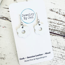 Load image into Gallery viewer, Blossom Cutout Earrings: White