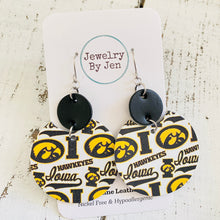 Load image into Gallery viewer, Iowa Hawkeyes Collage &quot;Luna&quot; Earrings