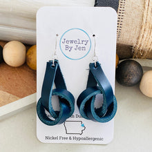 Load image into Gallery viewer, Knot Earrings: Navy Blue