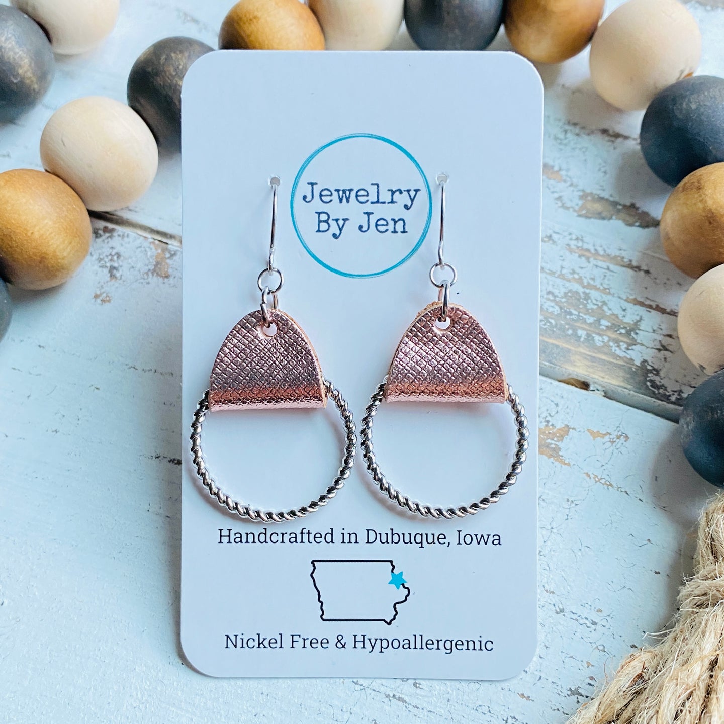 Twisted Hoop: Rose Gold