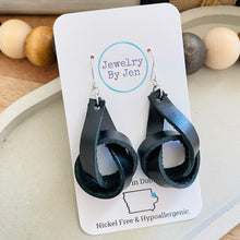 Load image into Gallery viewer, Knot Earrings: Black
