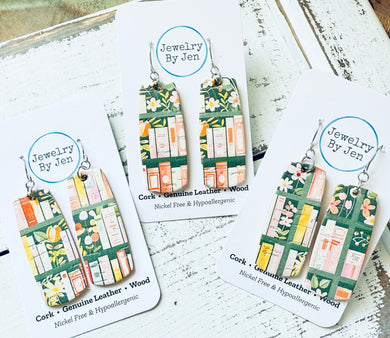 Bar Earrings (Medium): Enchanted Books
