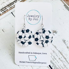 Load image into Gallery viewer, Soccer Ball Earrings