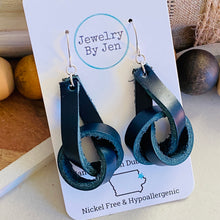 Load image into Gallery viewer, Knot Earrings: Navy Blue