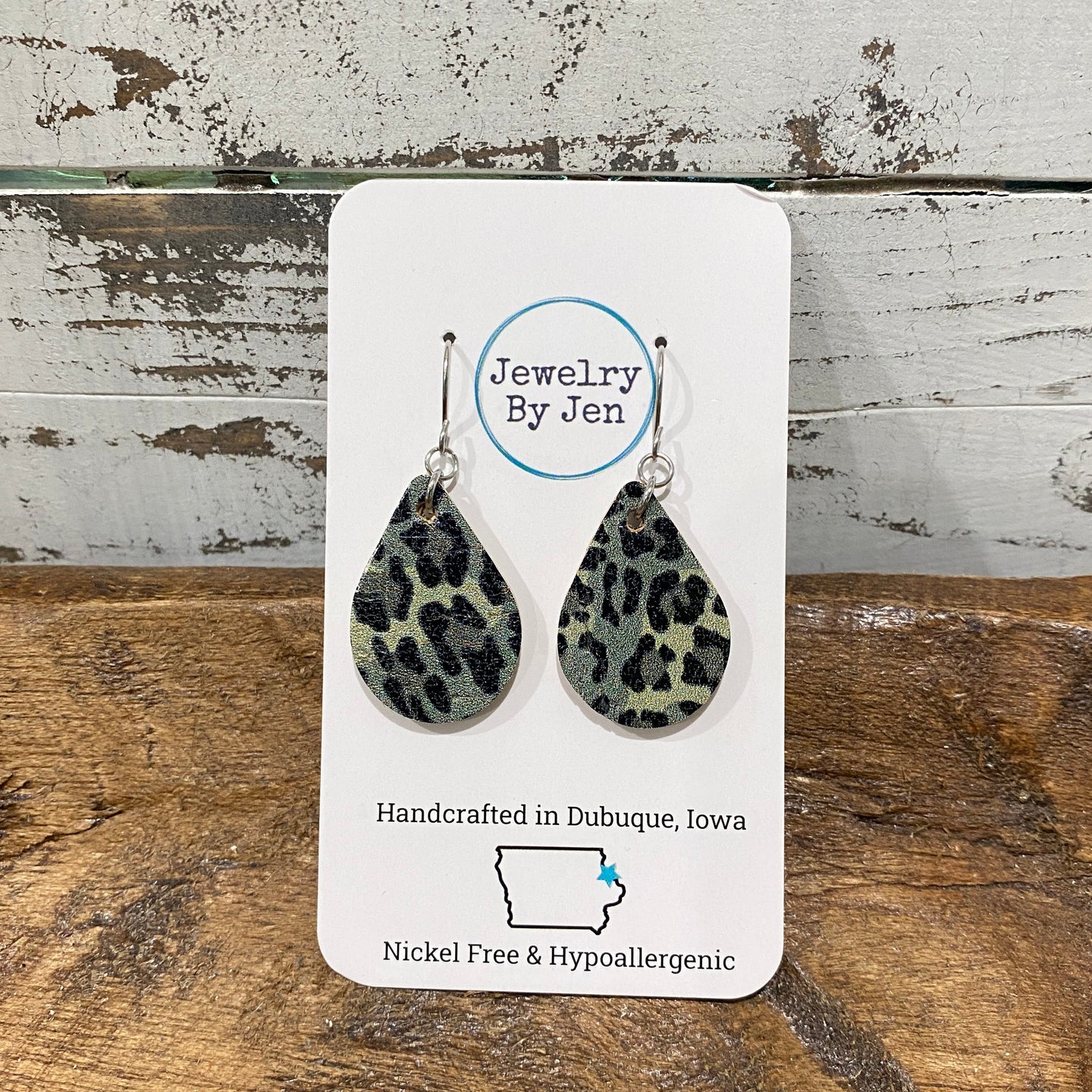 Small Teardrop: Camo & Cheetah (CORK VERSION)