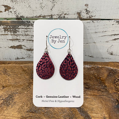 Small Teardrop: Magenta & Navy