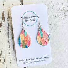 Load image into Gallery viewer, Small Teardrop Earrings: Colorful Brushstrokes