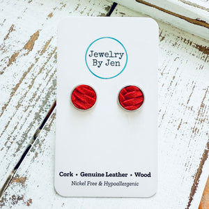 Stud Earrings: Strawberry Braided