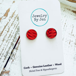 Stud Earrings: Strawberry Braided