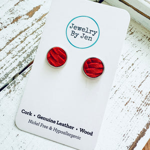 Stud Earrings: Strawberry Braided