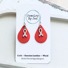 Load image into Gallery viewer, Awareness Ribbon Earrings