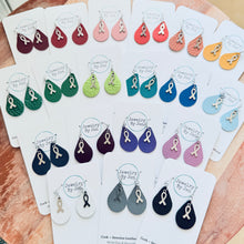 Load image into Gallery viewer, Awareness Ribbon Earrings