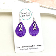 Load image into Gallery viewer, Awareness Ribbon Earrings
