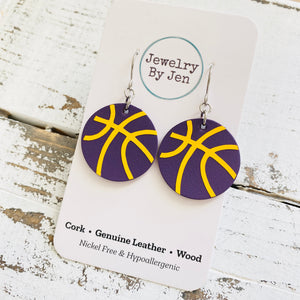 Basketball (Medium): Purple w/Yellow
