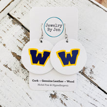 Load image into Gallery viewer, Waukee Earrings: White Circle